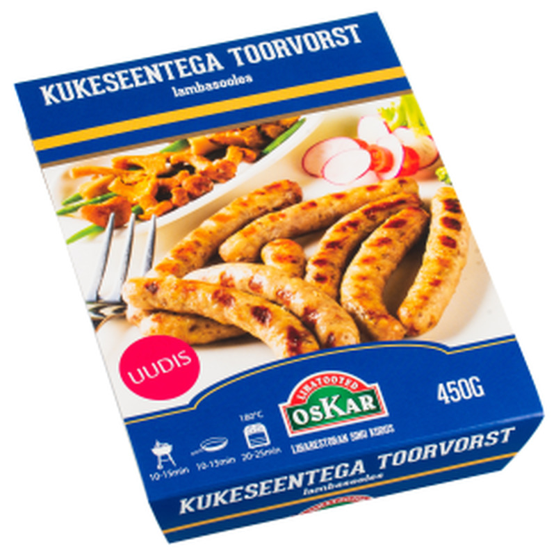 Oskar Kukeseentega toorvorst 450g