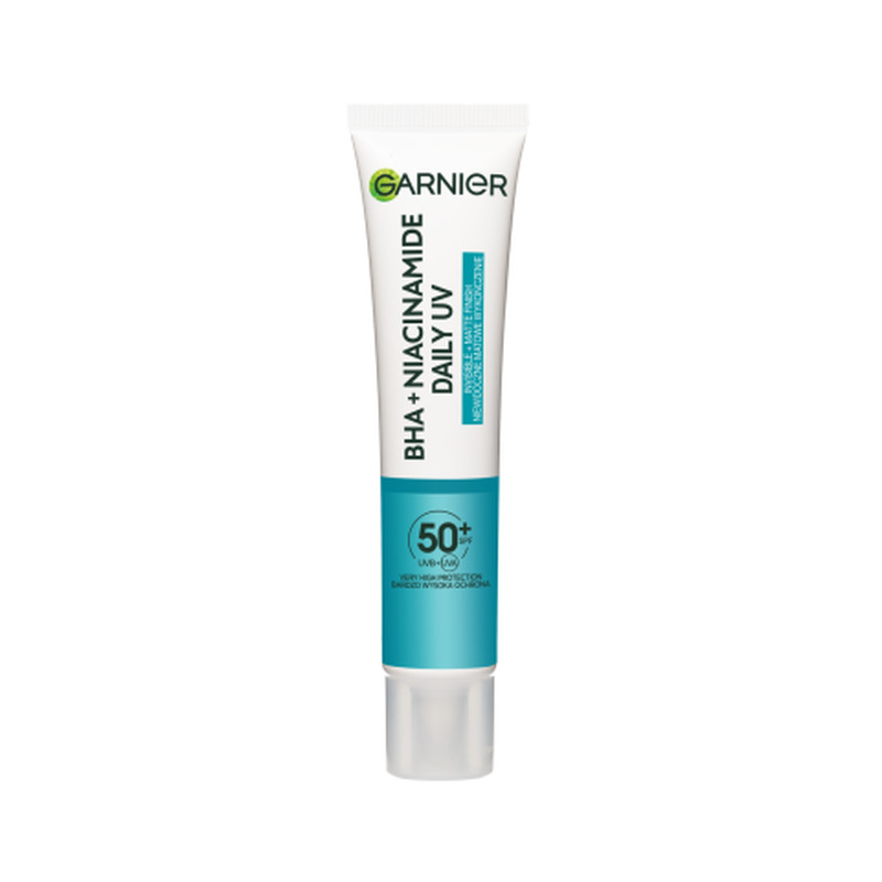 UV-vedelik Garnier Pure Active naha ebatäiuslikkuse vastu koos BHA+niatsiinamiidiga SPF50 40ml