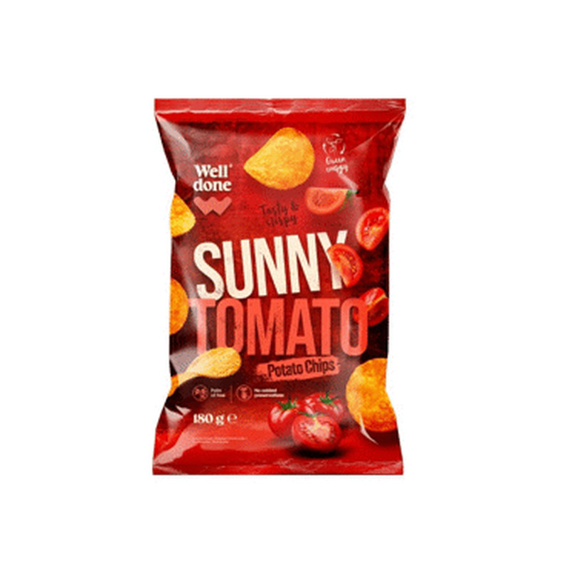 Kartulikrõpsud tomatiga WELL DONE 180g