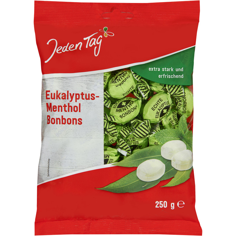 JEDEN TAG Eukalüpti-mentooli kommid 250g