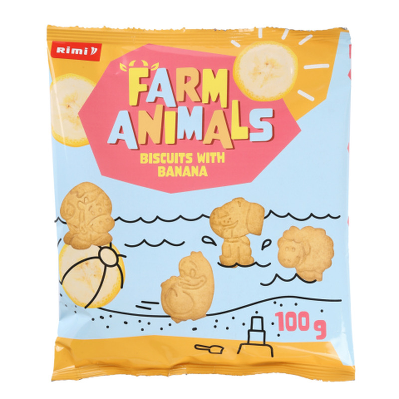 Küpsised šokolaadiga Farm Animals Rimi 100g
