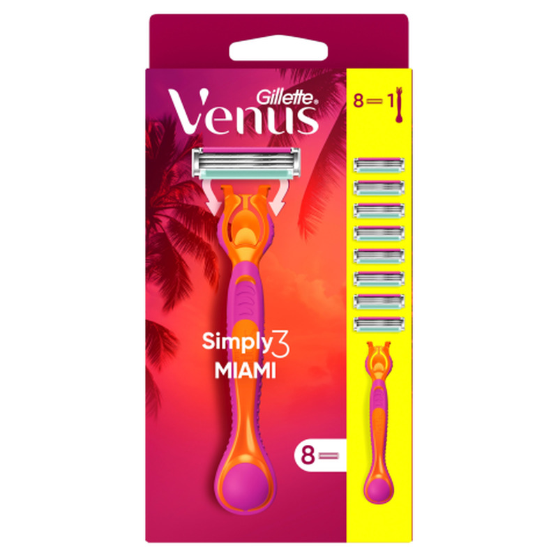 Ühekordsed raseerijad Venus Simply 3 Miami hübriid 8tk.