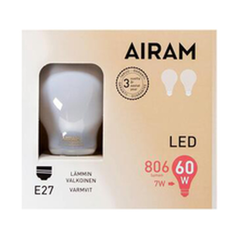 Led-lamp 7w e27 806lm 2700k