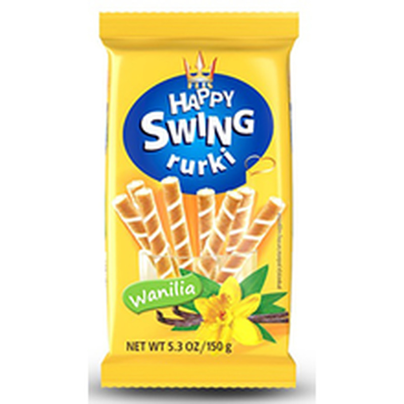 Happy Tubes vahvlirullid vanilli 150 g