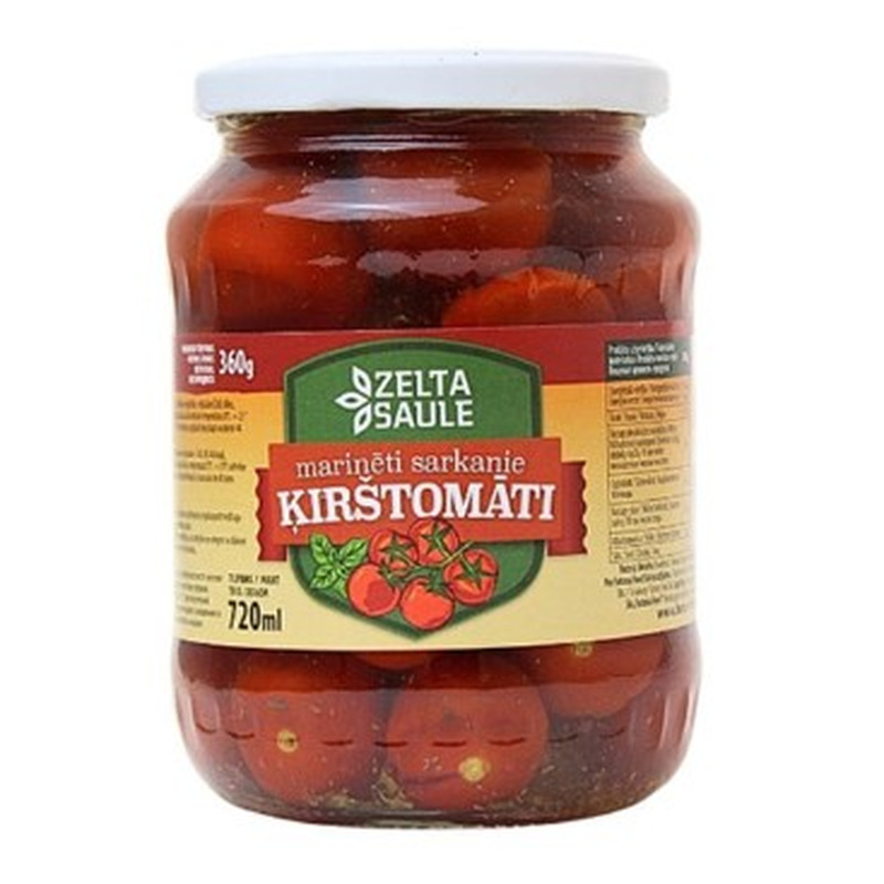 Zelta Saule Marineeritud Kirsstomatid 720ml