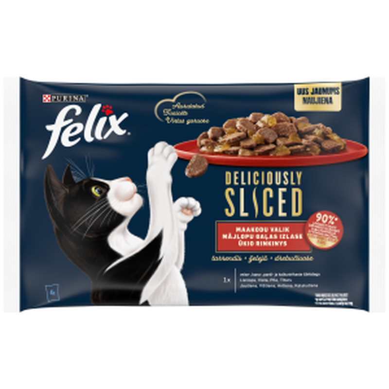 Kiisueine Deliciously Sliced maakoduvalik tarrendis, FELIX, 4x80g