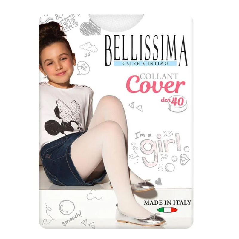 Laste sukkpüksid Cover 40 den bianco 12, BELLISSIMA, 1 paar