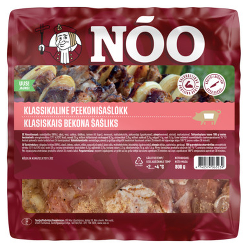 NÕO Klassikaline peekonišašlõkk 800g