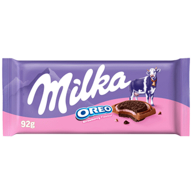 Piimašokolaad maasika Oreo MILKA 92g