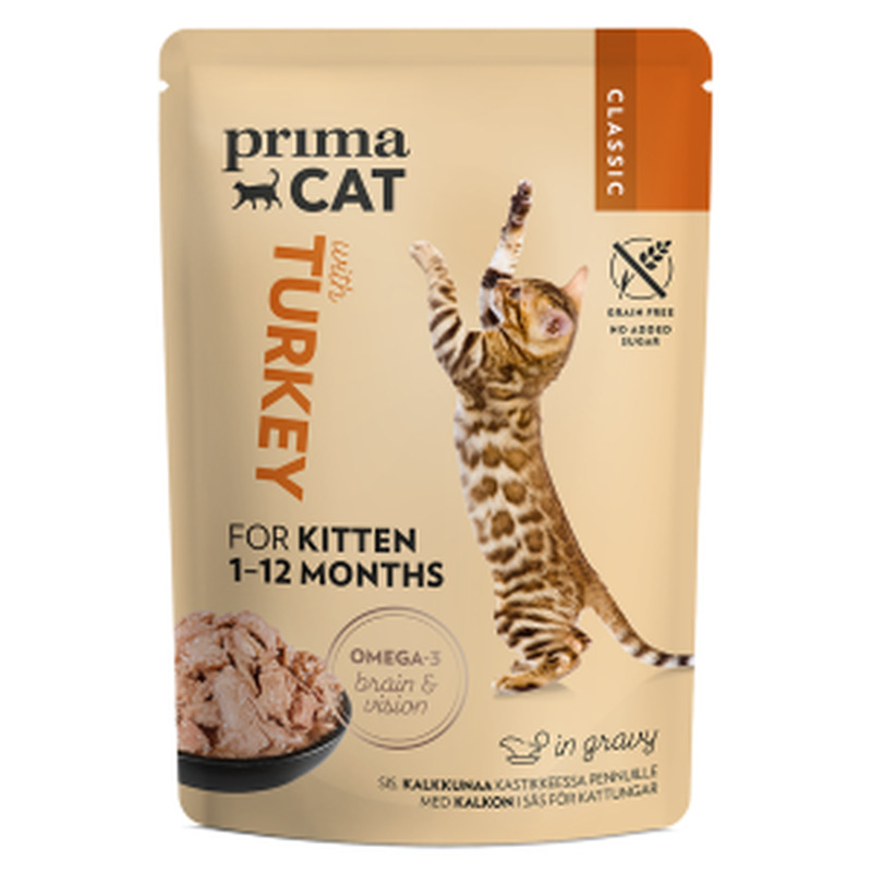 Kassipoegadele kalkun kastmes, PRIMACAT, 85 g