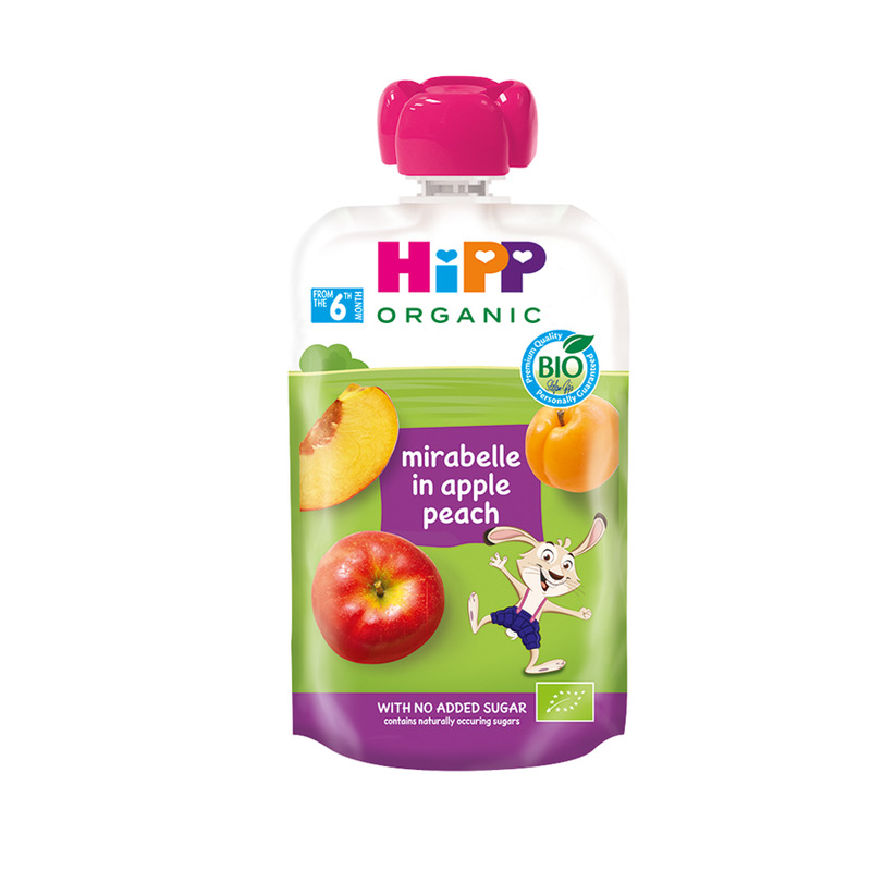 Hipp Hippis Õuna-Virsikupüree Mirabelle Ploomiga 1 A 100g