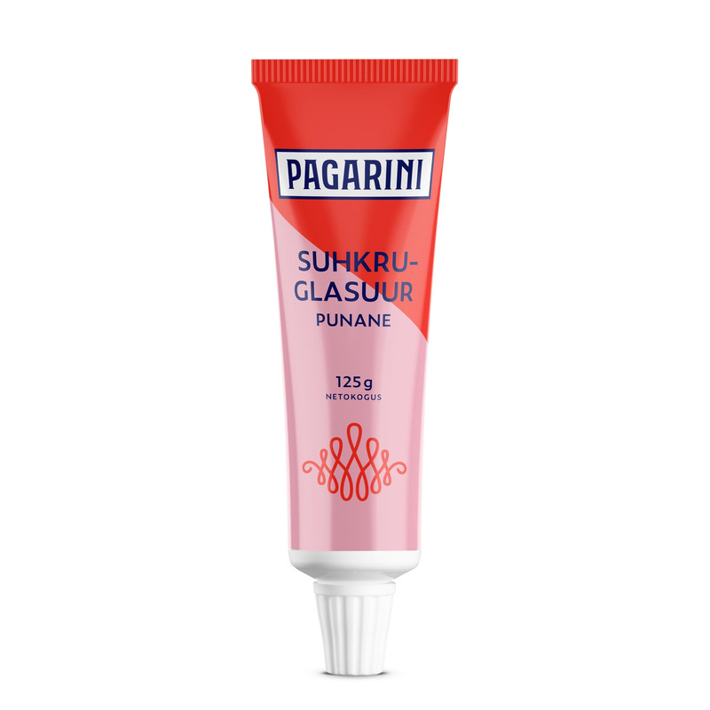 PAGARINI Suhkruglasuur punane 125g