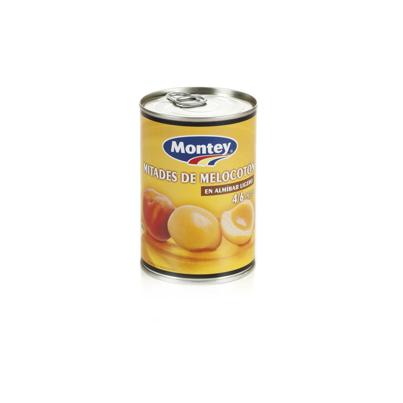 MONTEY Poolikud virsikud kerges siirupis 420g (plekkpurk)