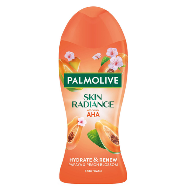 Dušigeel Palmolive Skin Radiance loodusliku ahaa-happega, papaia-virsikuõie ja meega 500ml