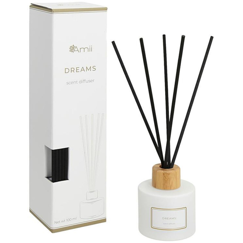 Ruumilõhnastaja Dreams mustade fiiberpulkadega, AMII, 100 ml