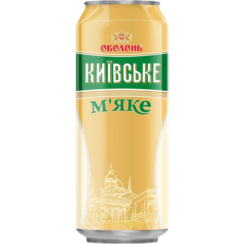 OBOLON õlu Kievske Mjake hele 4,2% 50cl (purk)