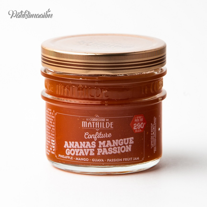 “MATHILDE” ananassi, mango, guajaavi ja granadilli moos, 290 g
