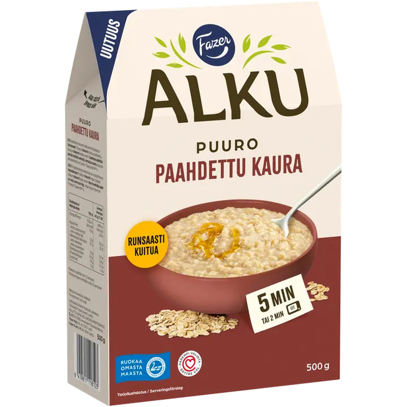 Fazer Alku puder röstitud kaerahelvestest, 500 g
