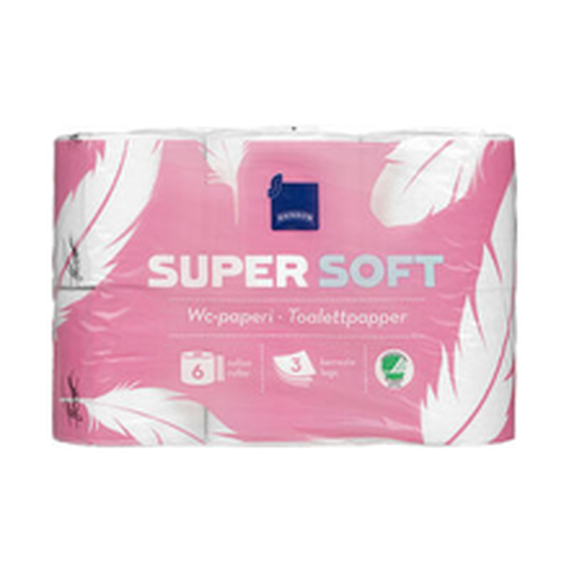 Tualettpaber Super Soft 3-kihiline, RAINBOW, 6 rulli