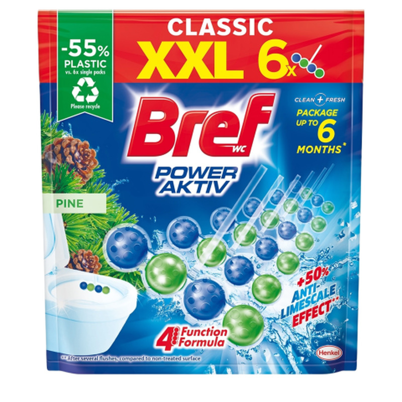 WC värskendaja Bref Power Aktiv Pine 6x50g
