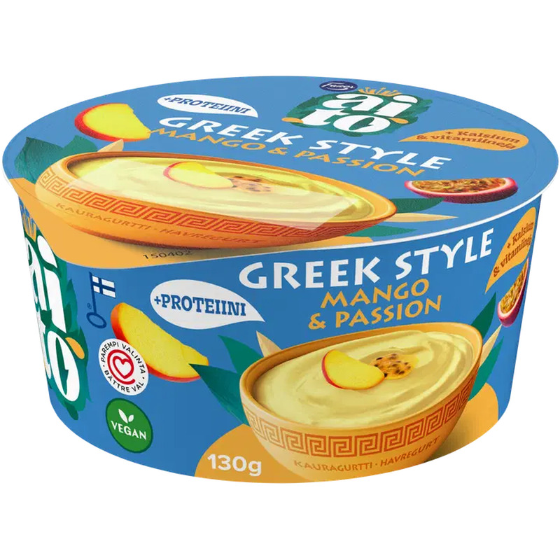 Fazer Aito kreeka jogurti stiilis mango- ja granadillimaitseline kääritatud kaerasuupiste, 130 g