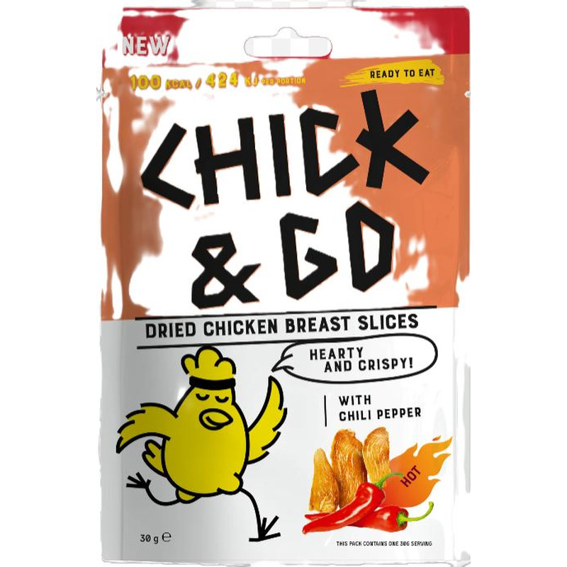 Chick&Go Kana Rinnafilee Viilud Kuivatatud Tšilli 30g
