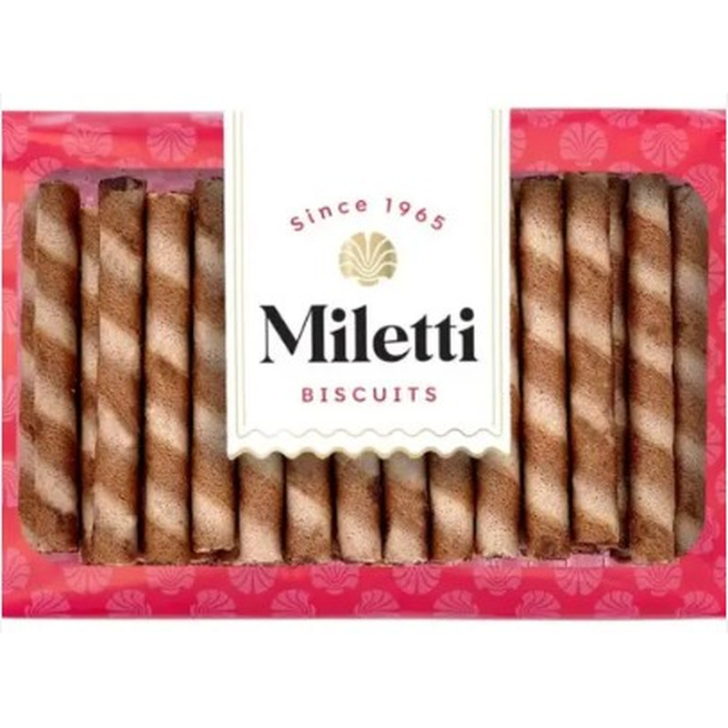 Vahvlitorukesed kakaomaitsega, MILETTI, 180 g