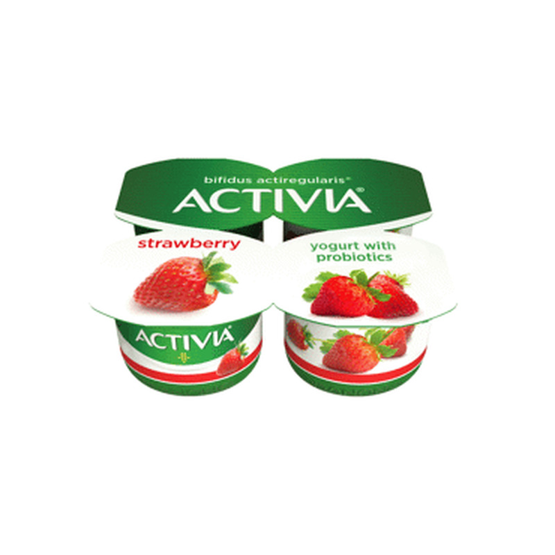 Jogurt ACTIVIA maasikatega, 4x120g
