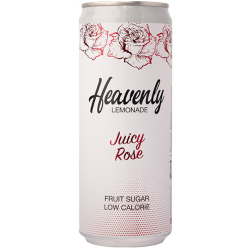 Roosimaitseline karboniseeritud karastusjook, HEAVENLY, 330 ml