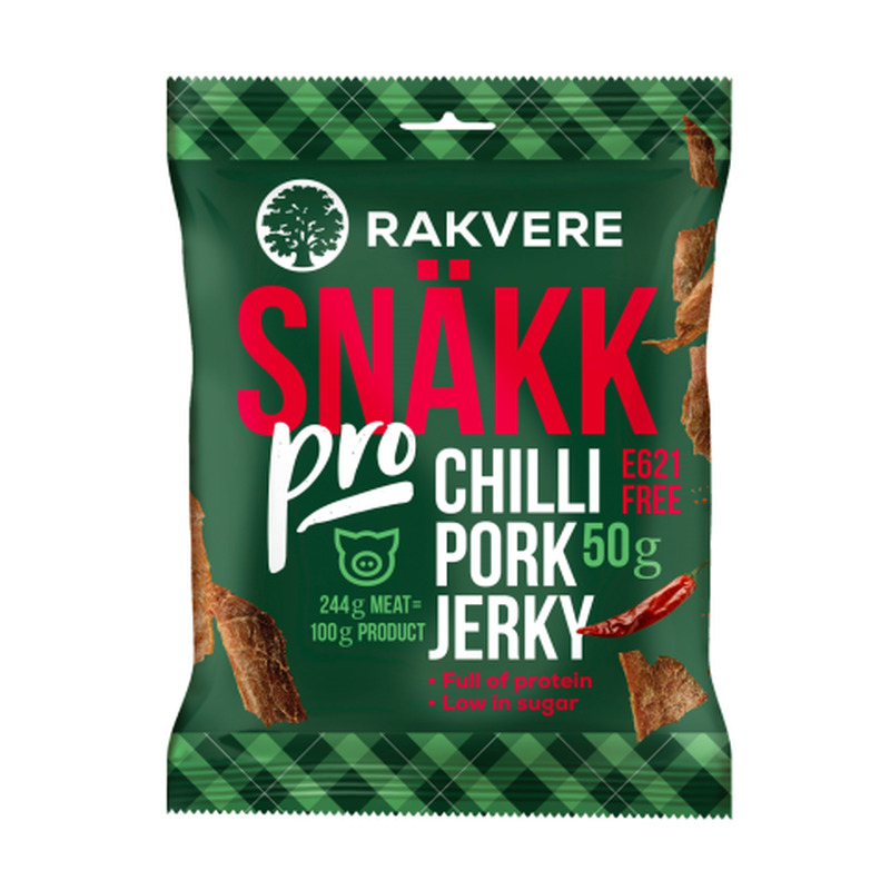 Vinnutatud sealihasnäkid vürtsikad Snäkk pro Rakvere 50g