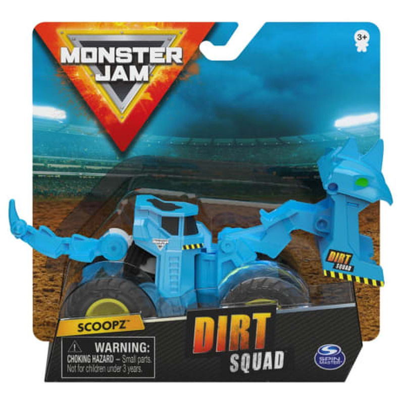 Mänguasi Monster Jam buldooser 1:64 Dirt Squad, 6055226 värv ja kujundus võivad erineda