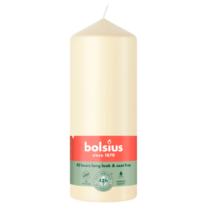 Küünal Bolsius silinder elevandiluu värvi 150/58mm