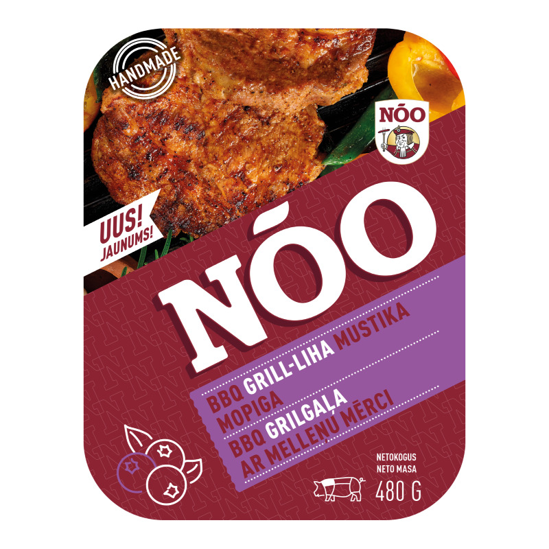 BBQ grill-liha mustika mopiga, NÕO, 480 g