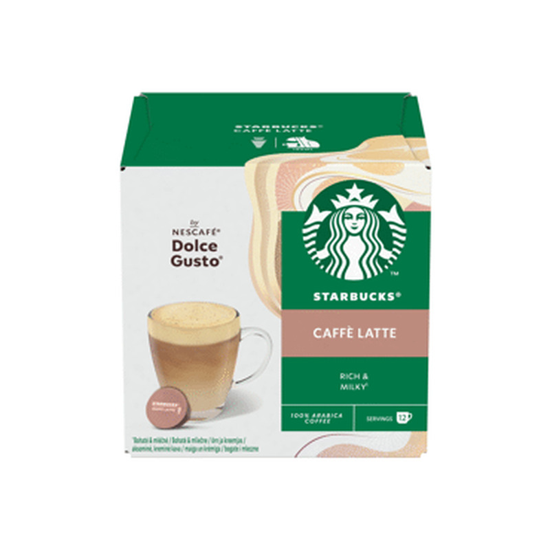 Starbucks® Caffe Latte by Nescafé Dolce Gusto® 12 kapslit karbis 121.2g
