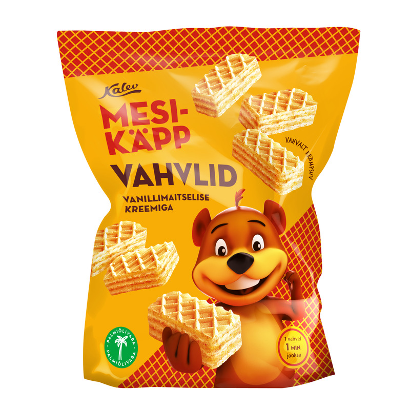 Vanillimaitselise kreemiga vahvlid, KALEV, 250 g