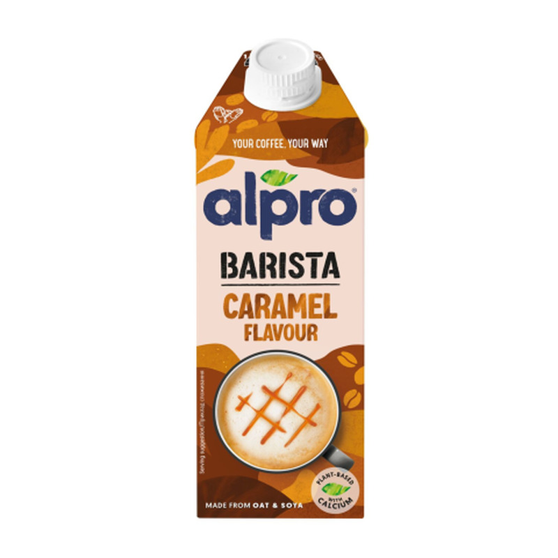 Kaera-sojajook karamelli maitseline lisatud kaltsiumi ja vitamiinidega Alpro Barista 0,75l