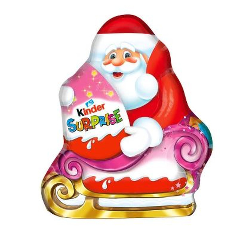 Kinder šokolaadist jõuluvana üllatusega roosa, KINDER, 75 g