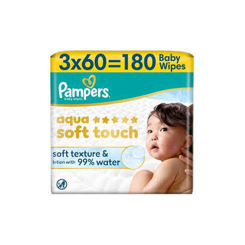 Niisk.salvr.PAMPERS AquaSoftTouch,3x60tk