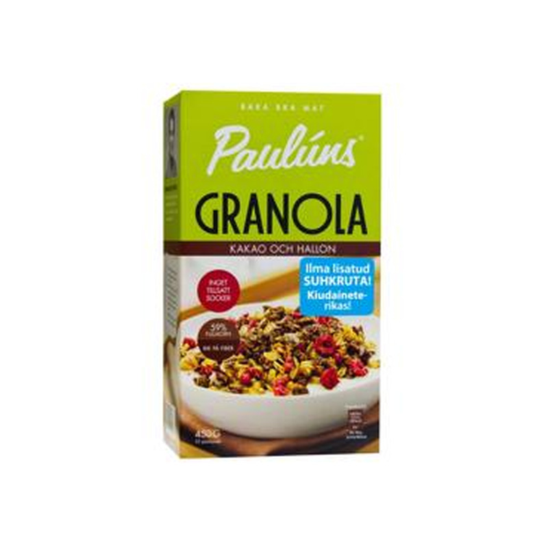Krõbe müsli kakao ja vaarik.PAULUNS 450g