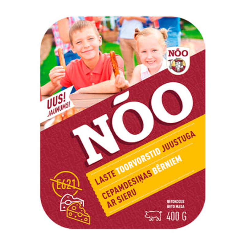 Laste toorvorstid juustuga Nõo 400g