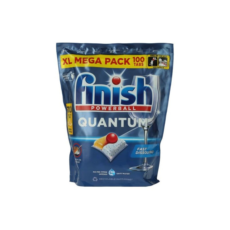 Nõudepesumasina tabletid All in 1 Lemon, Finish Quantum, 100 tk