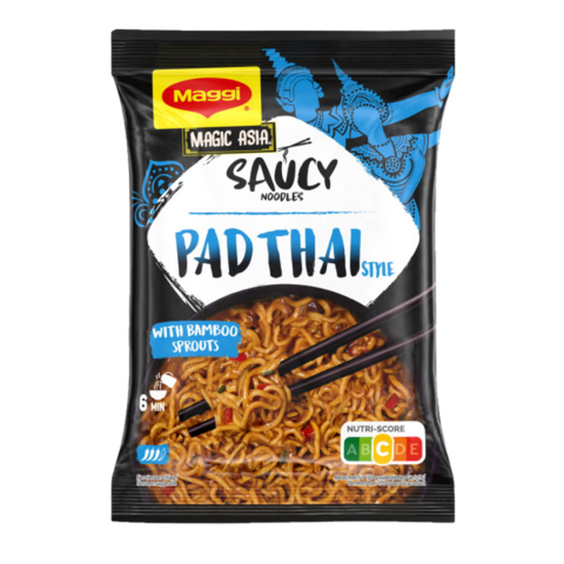 Kiirnuudlid Aasia vürtsidega Pad Thai kastmes Maggi 128g