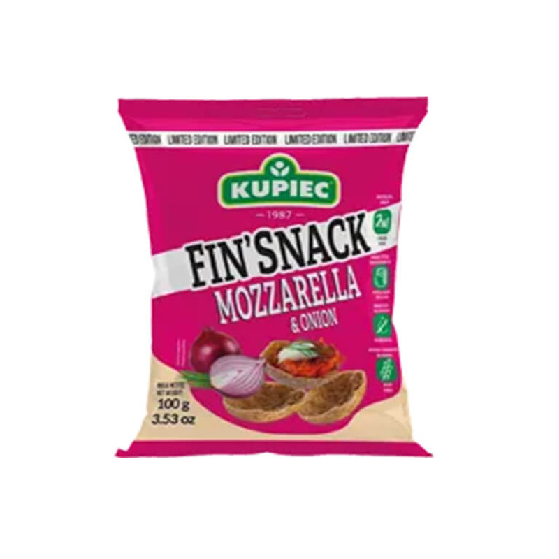Leivakrõpsud Kupiec Fin’snack Mozzarella & Sibul 100g
