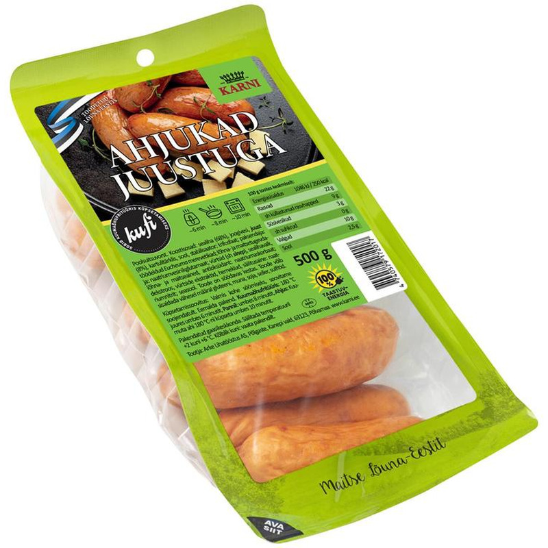 Karni Poolsuitsuvorst Ahjukad Juustuga, 500 G
