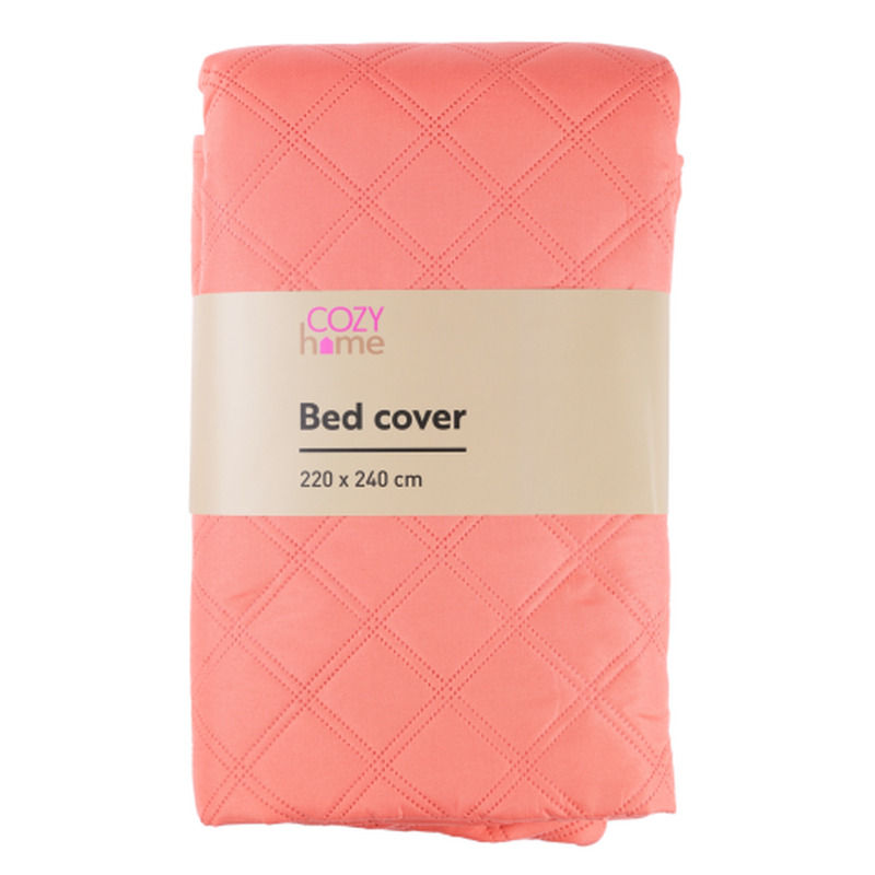 Voodikate virsikuvärvi Cozy Home 220x240cm SS25