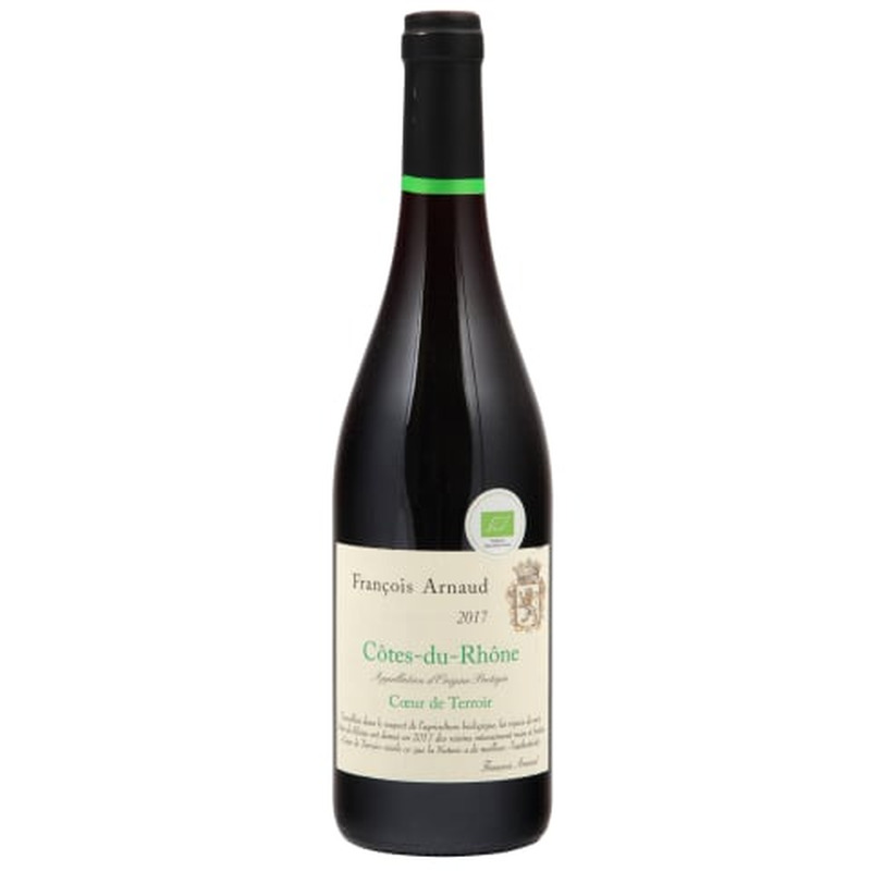 Kaitstud päritolunimetusega vein Francois Arnaud Cotes du Rhone Bio 14,5%vol 0,75l