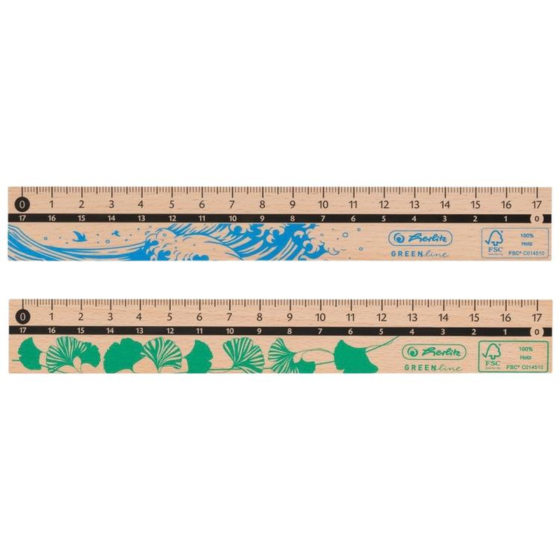 Joonlaud, puidust, HERLITZ, 17 cm