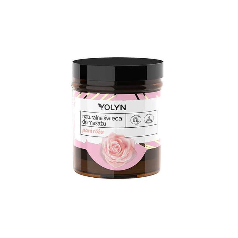 YOLYN massaažiõli-küünal Roos 120ml