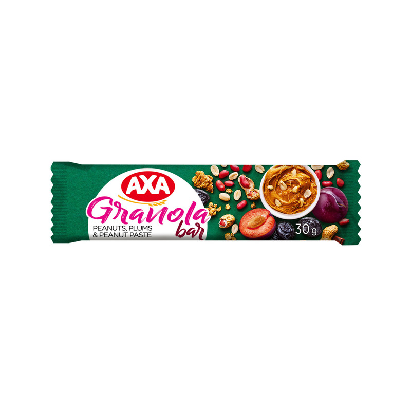 KAST 24 tk! AXA müslibatoon maapähkli, ploomi ja maapähklikreemiga 30g