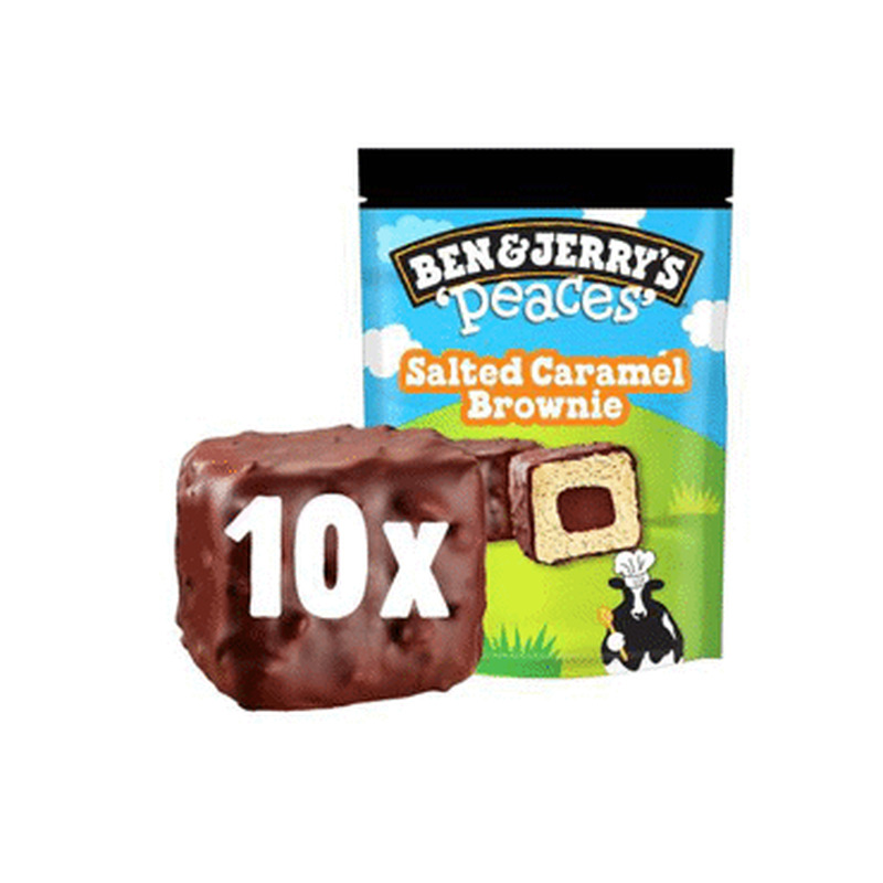 Jäätisetükid Salted Caramel Brownie, BEN & JERRY's, 160 ml/150 g